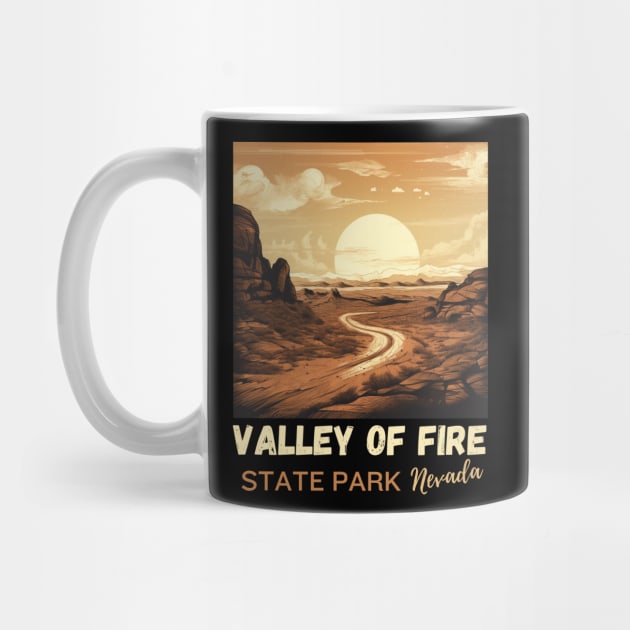 Valley Of Fire State Park Nature Lover Vintage Hiking Outdoor Travel Adventure T-Shirt by Imou designs